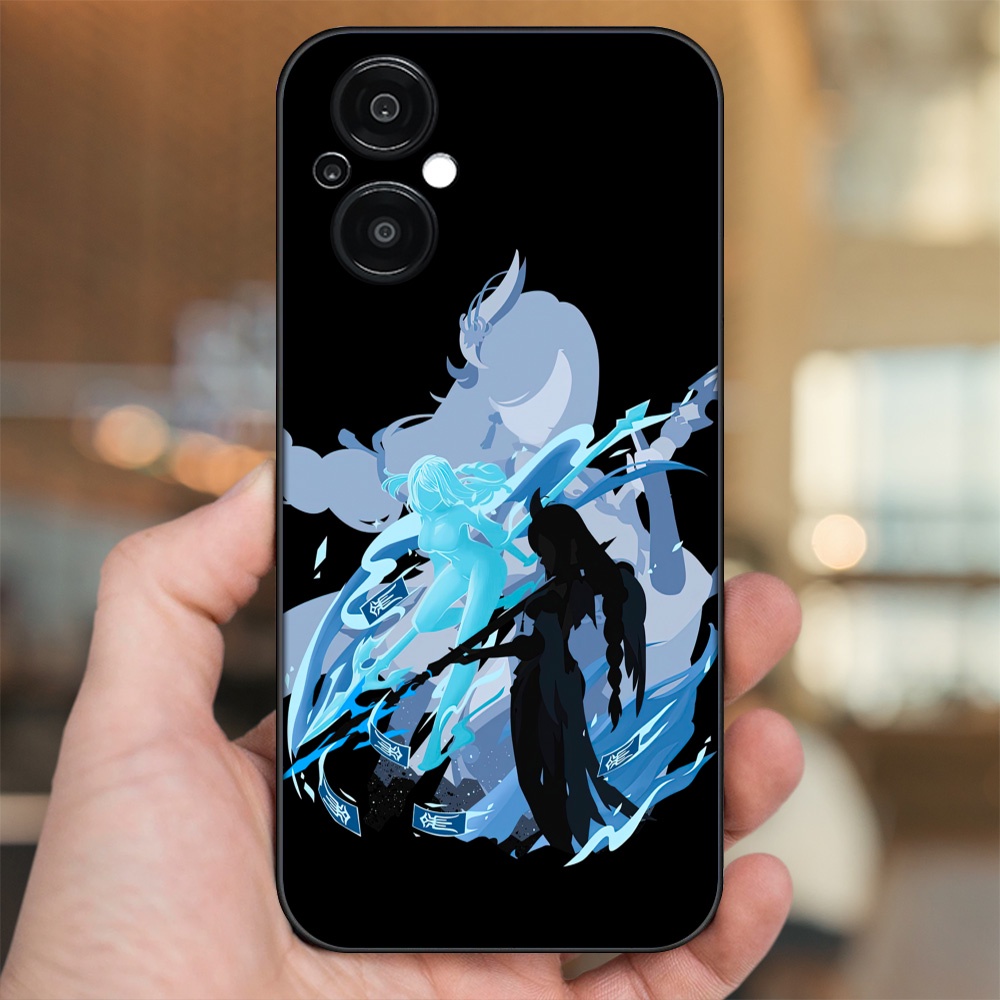 Ốp lưng Oppo Reno 8Z 5G viền đen in hình Shenhe Genshin Impact