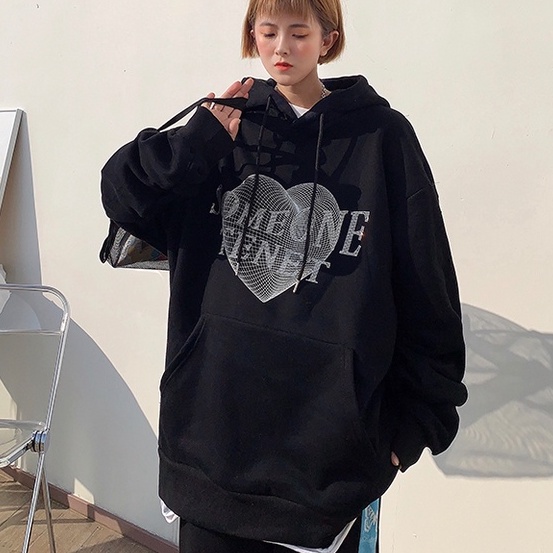 ZHELIHANGFEI Áo Nỉ Nữ Dài Tay Có Mũ Thời Trang Hàn