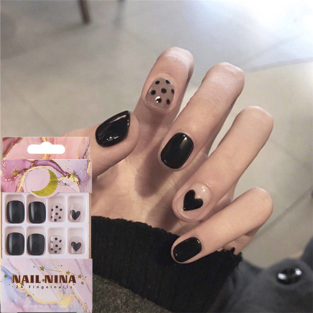 EUCA Hộp 24 Móng Tay Giả Đầu Tròn Thời Trang