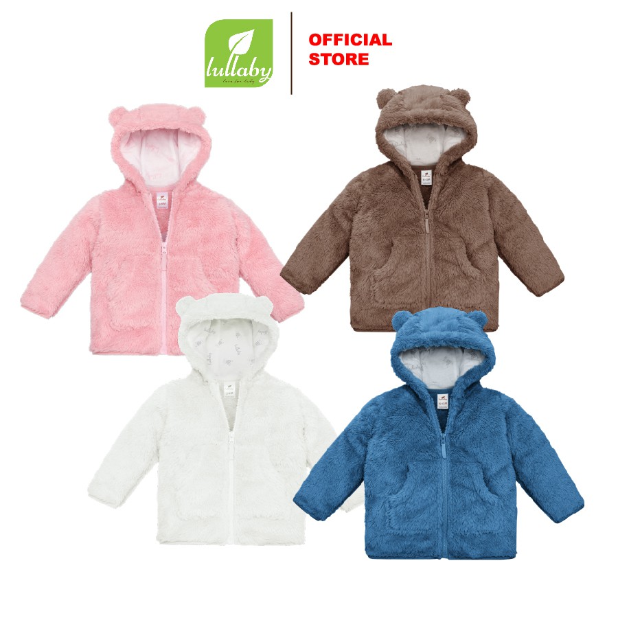Áo khoác lông kéo khóa có mũ