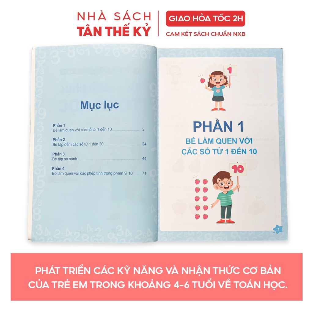 Sách Bé chinh phục toán học cho trẻ từ 46 tuổi tư duy sáng tạo