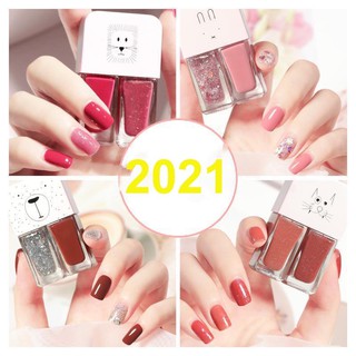 Mydongque full set 2 chai sơn móng tay nhũ + lì fairy's gift 2*6ml mầu b1 - mầu b15