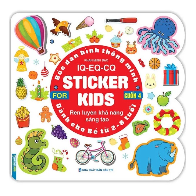Sách - Combo 6 tập Bóc dán hình thông minh IQ - EQ - CQ - Sticker for kids