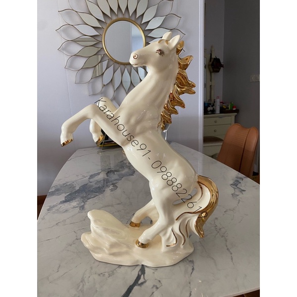 Ảnh Thật+ ViDeo Tượng Gốm Sứ Decor Trang Trí Phòng Khách Ngựa Mã đáo thành công, Bảo hành 5 năm. Hàng Nhập Khẩu