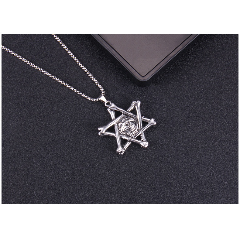 Vòng cổ nam nữ unisex dây chuyền PUN màu bạc Titan đẹp phụ kiện thời trang - Vòng cổ David