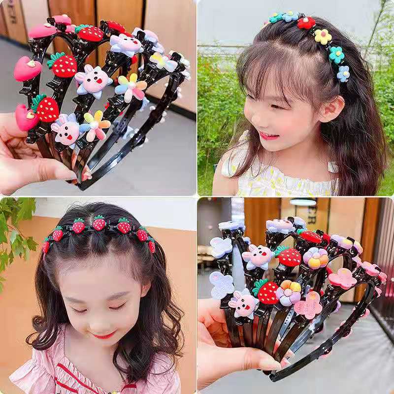 Kẹp Tóc Hoa / Dâu / Đào / Đào / Hoạt Hình Nhiều Màu Sắc Dễ Thương Cho Bé Gái