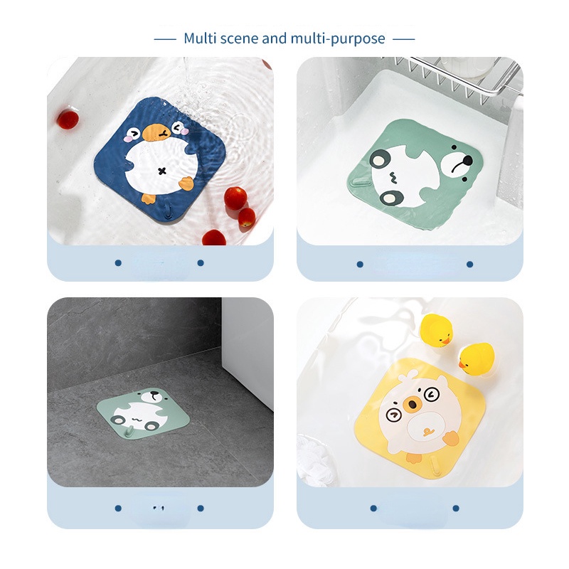 Miếng Lót Cống Thoát Nước Sàn Nhà Tắm Bằng Silicone Chống Mùi Chống Muỗi Chống Mùi Chống Mùi Họa Tiết Hoạt Hình