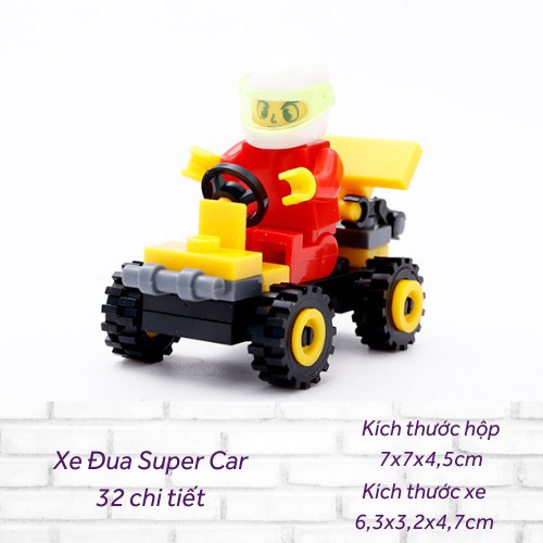 Đồ chơi lắp ghép ô tô mini thông minh cho bé nhiều chủ đề Doli Kids ( 4 x 5 x 7 cm )