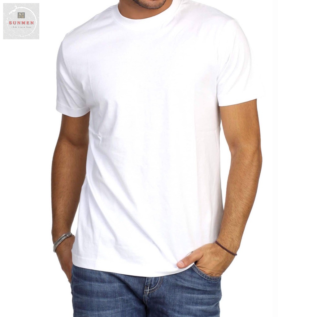 Áo Lót Nam Cổ Tròn Ngắn Tay Chất Cotton Trắng Mềm Mịn Co Giãn 4 Chiều Thoáng Mát Size Từ 50 - 80kg