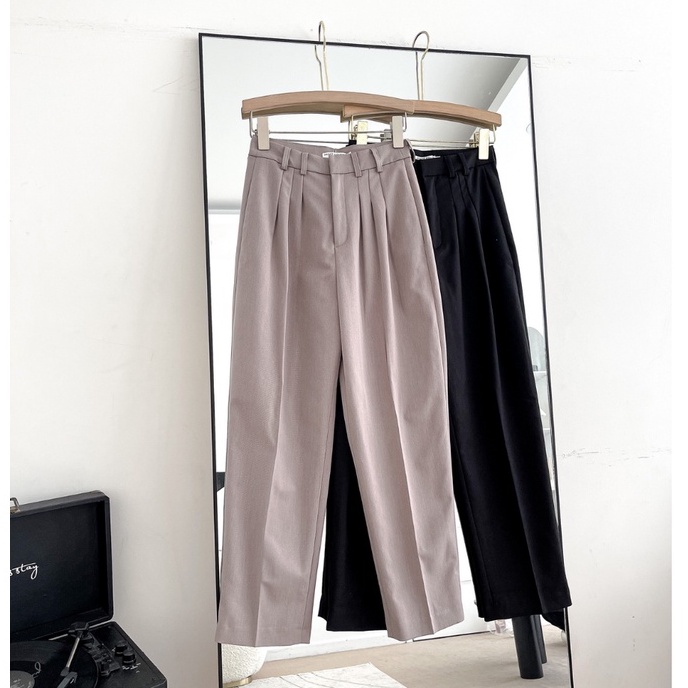 Quần tây dáng baggy xếp ly , Peace House Clothing