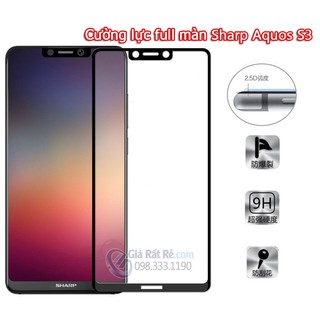Cường lực full màn hình Sharp Aquos S3
