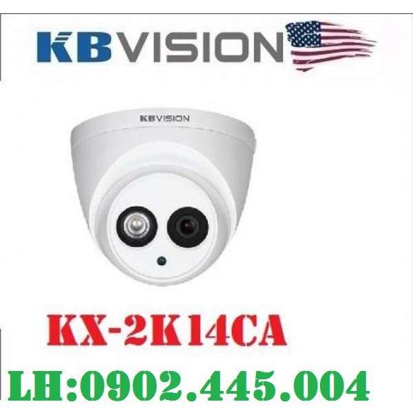 CAMERA KB VISION KX-2K14CA  Tích hợp sẵn micro  Hỗ trợ truyền tải âm thanh trên cáp đồng trục