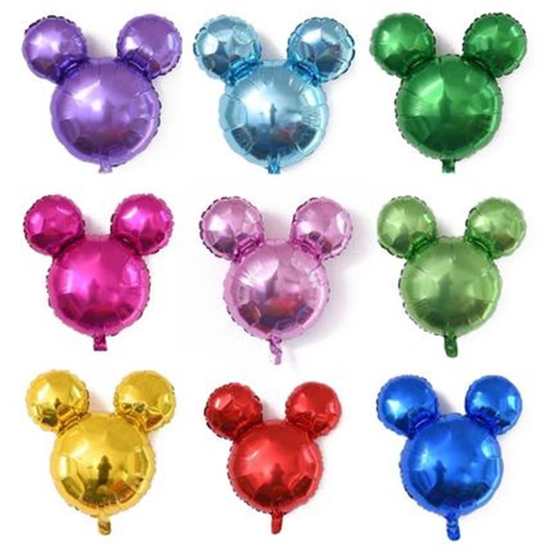 Bong Bóng Nhôm Hình Đầu Chuột Mickey Hoạt Hình Trang Trí Tiệc Sinh Nhật Cho Bé