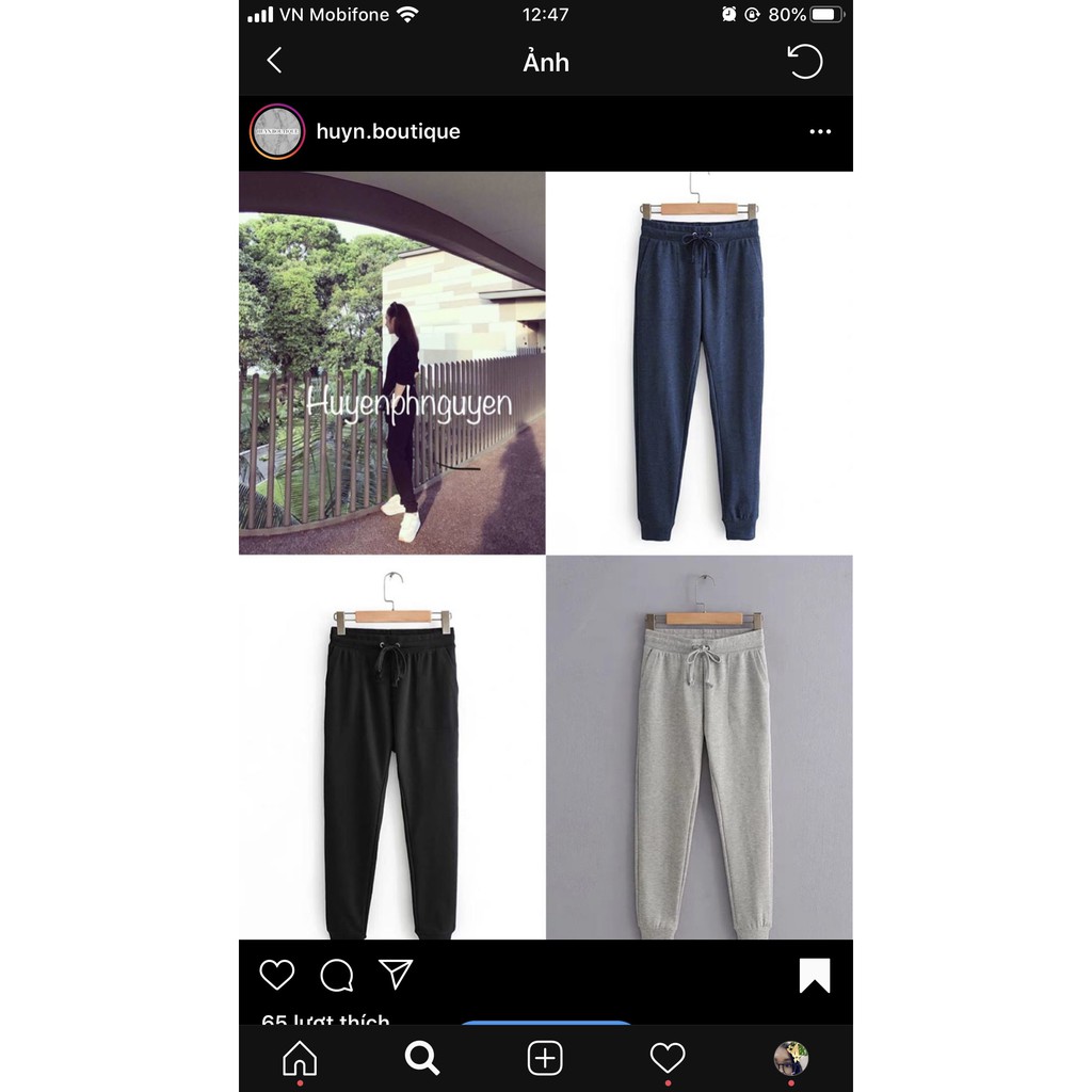 Pass Quần Joggers xám