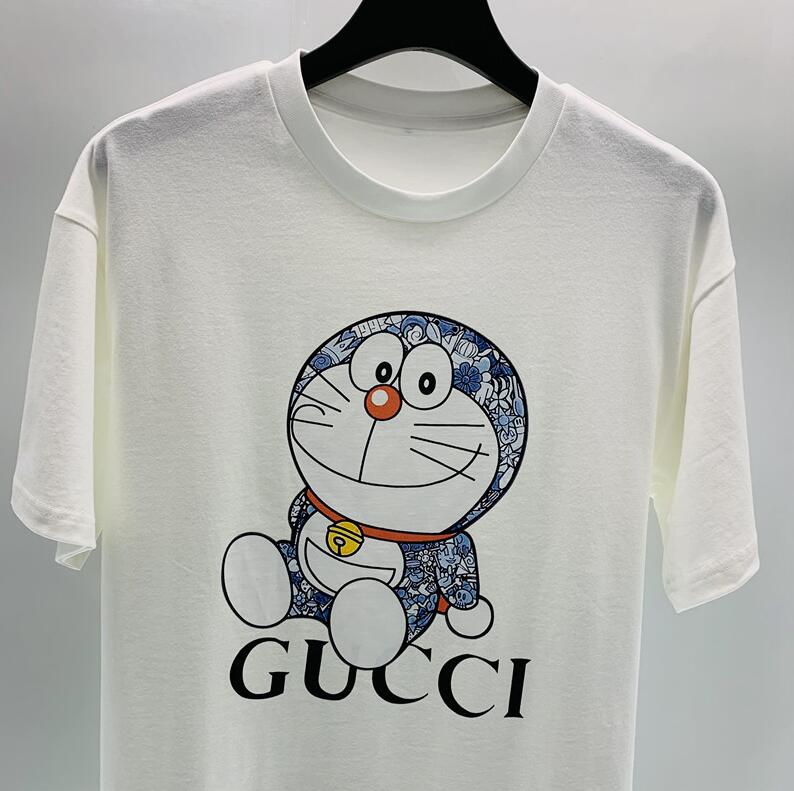 Áo Thun Ngắn Tay In Hình Doraemon Dễ Thương Cho Cặp Đôi