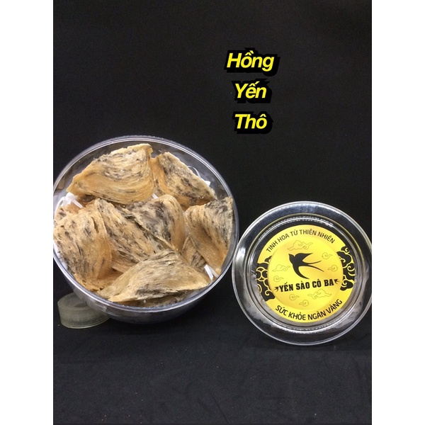 Hồng YẾN THÔ [Hộp 50/100 Gram] [Có NHÍP Quà Chưng ] Yến Sào Cô Ba - Nguyên Chất 100%