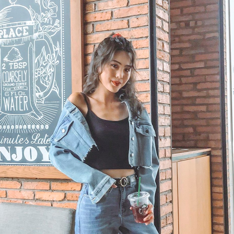 Áo khoác jean MIEU dáng lửng - FA10 | BigBuy360 - bigbuy360.vn