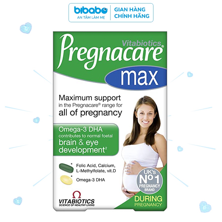 Vitamin tổng hợp cho mẹ bầu Vitabiotics Pregnacare Max hộp 84 viên