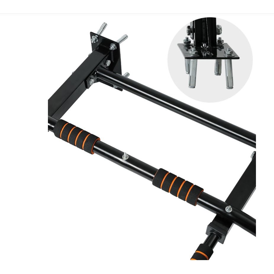 Xà đơn gắn tường đa năng Wall Pull Up Bar P90X- Có Thêm Thanh Ngang Đen và 1 Móc tròn treo Bao Cát