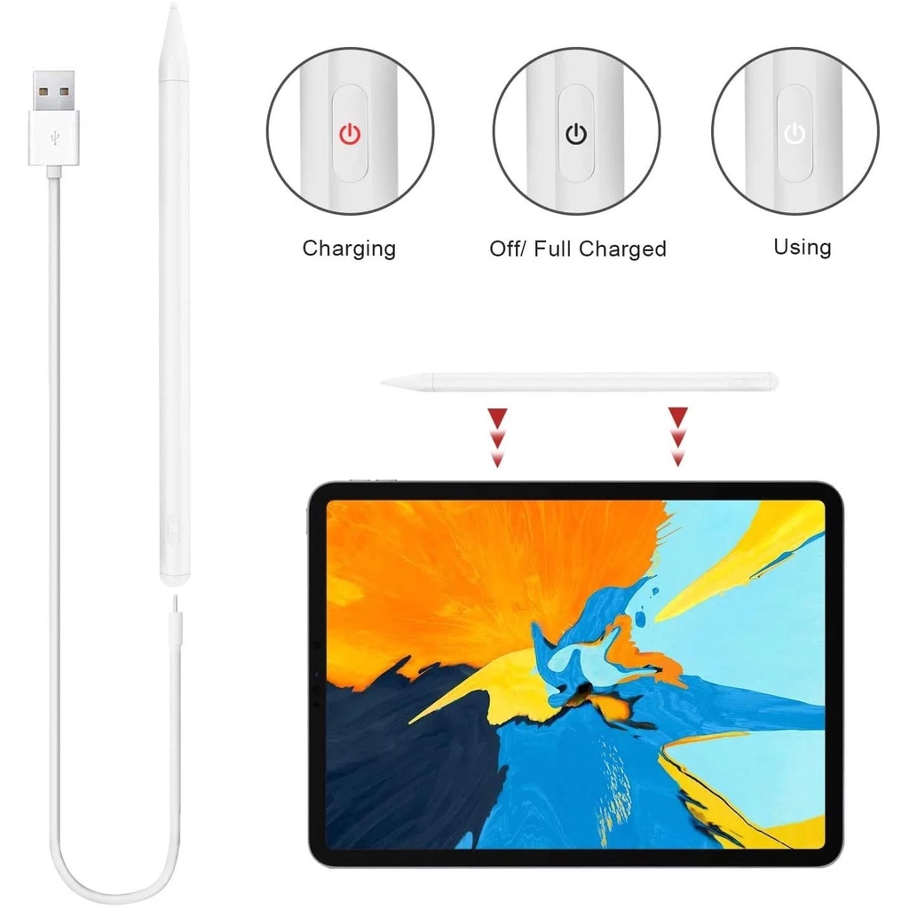 Bút cảm ứng cho iPad 10.2 9th 8th 7th Gen 9.7 6th Air 4 3 Pro 11 12.9 2021 2020 2018 Mini 6 5