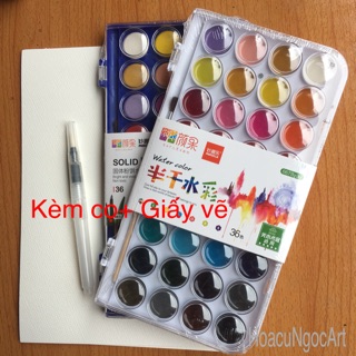 Màu nước khô Mokeelo kèm Cọ và Giấy vẽ