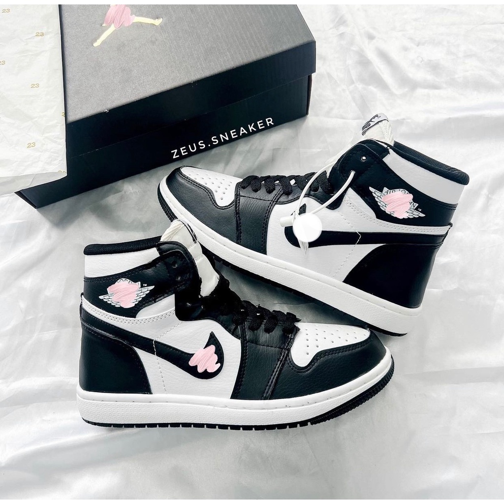 Giày Thể Thao Nam Nữ_Jordann 1 Đen trắng cổ cao_Jordan hight Panda_ Fullbox Bill