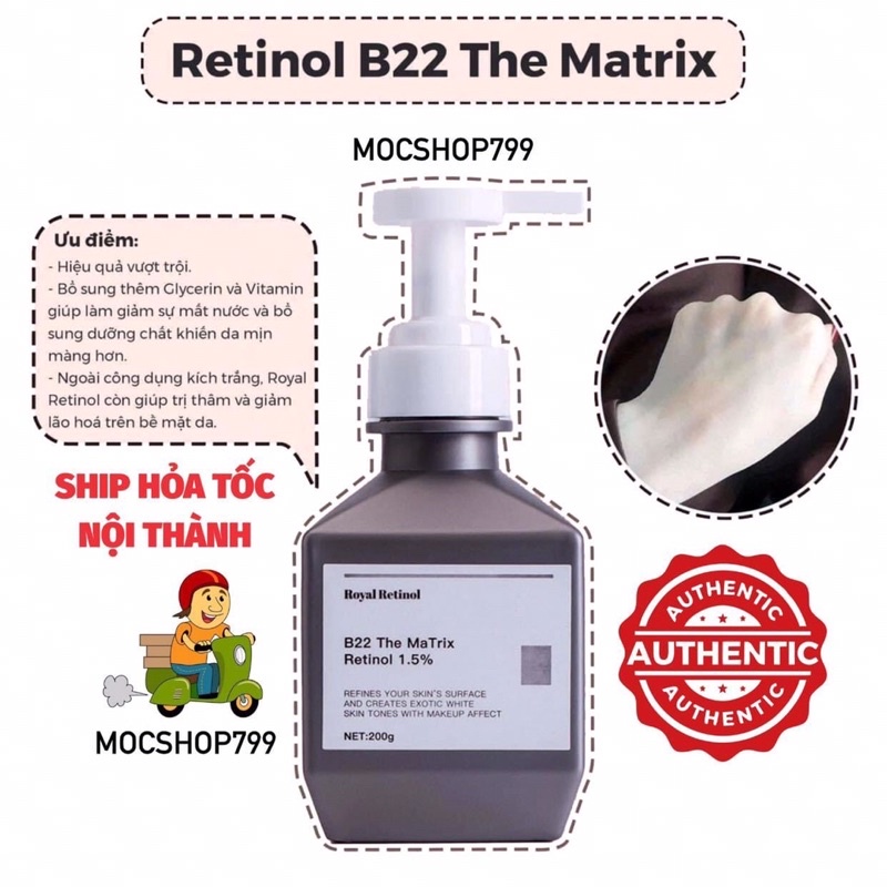 RETINOL THE MATRIX B22 1,5%  KEM DƯỠNG TRẮNG DA BODY