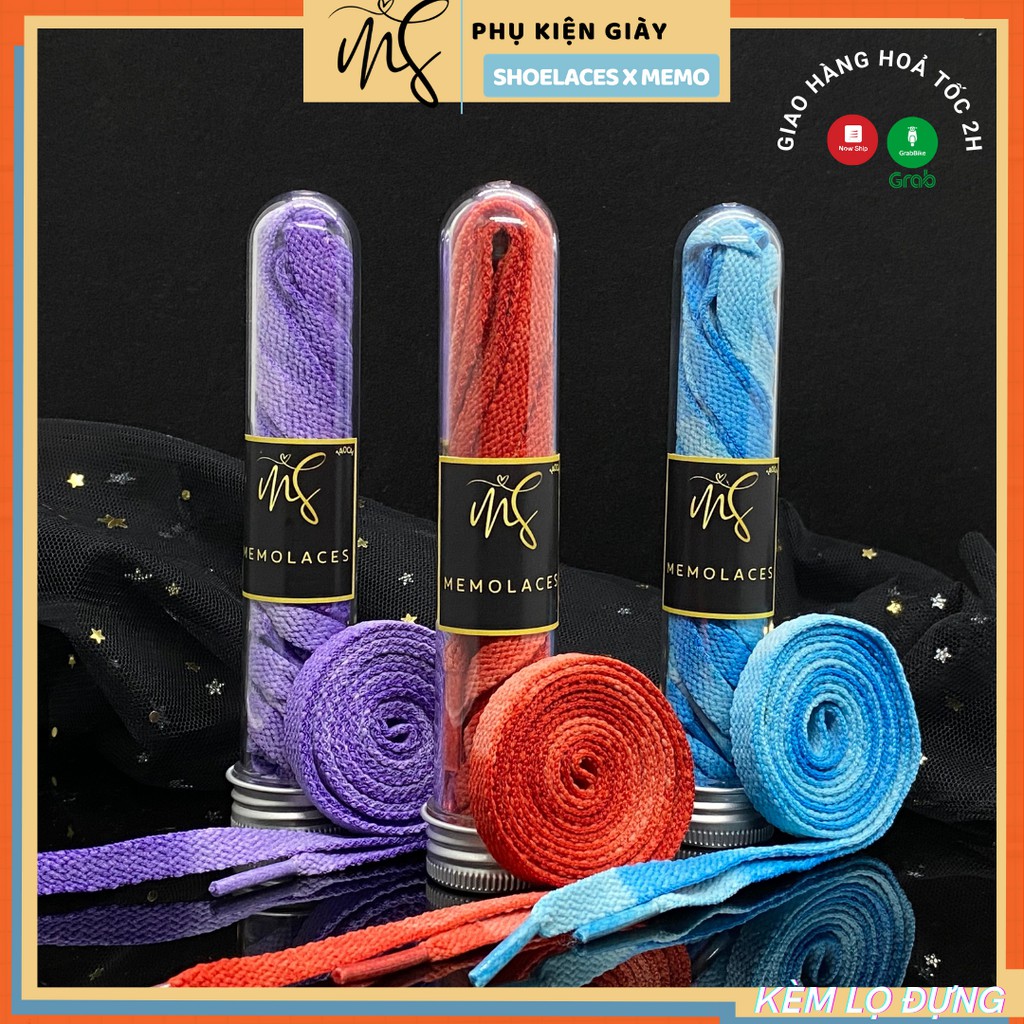 Dây Giày Phai Tie Dye Flat Laces- Dây Giày Vintage Phong Cách Memolaces
