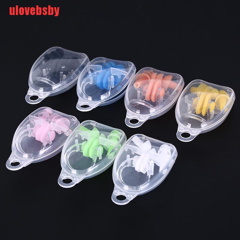 Set Kẹp Mũi Và Bịt Tai Bằng Silicone Mềm Chống Nước Khi Bơi