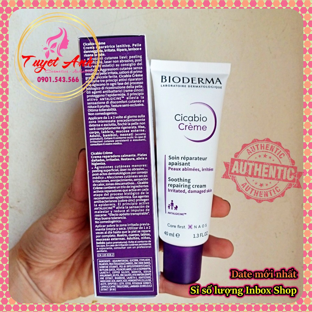 [Chính hãng] Kem Dưỡng phục hồi da kích ứng Bioderma Cicabio Crème Soothing Repairing Cream