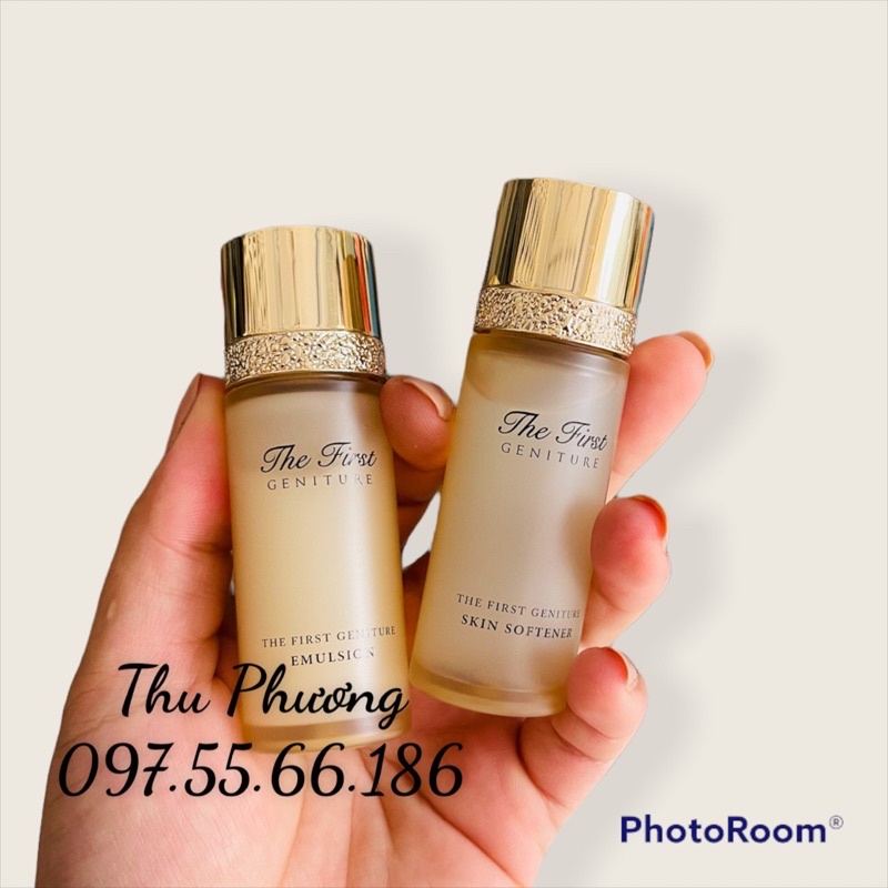 Cặp Nước Hoa Hồng + Sữa Dưỡng Tái Sinh Ohui The First 20ml (tách set)