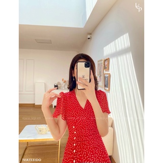 Váy cổ v nhún eo_1va1331do_lep'
