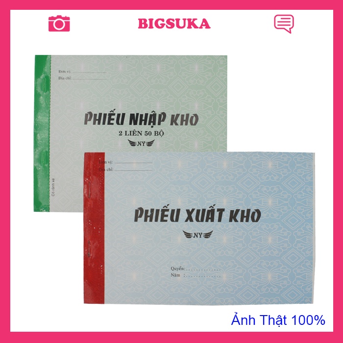 Phiếu xuất nhập kho 1liên - 2liên 13x19cm BIGSUKA