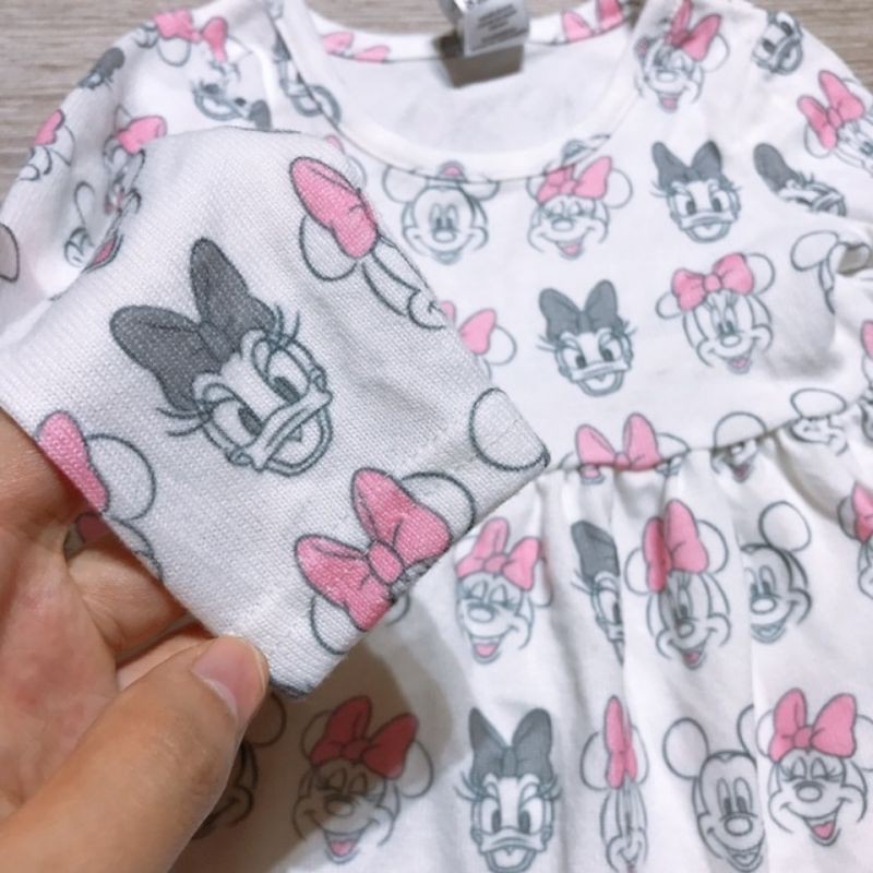 Áo váy minie cotton xuất dư xịn cho bé gái