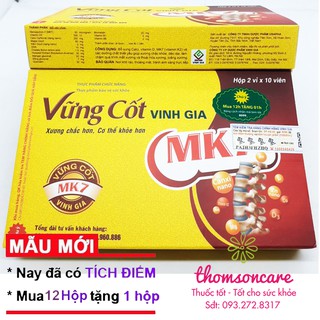 Vững cốt Vinh Gia hỗ trợ bổ khớp - Mua 12 tặng 1 bằng tem tích điểm chính hãng