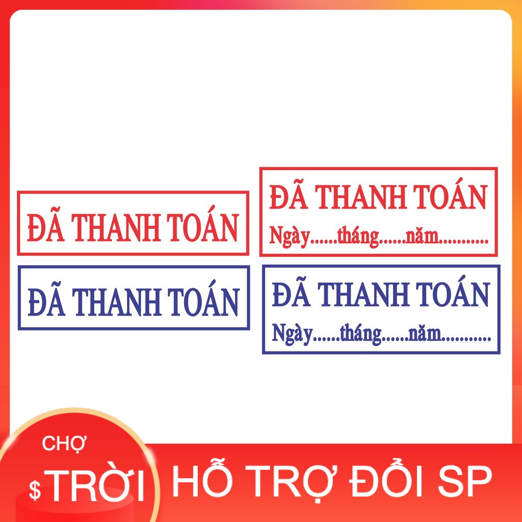Khắc Con Dấu ĐÃ THANH TOÁN Thương Hiệu Shiny (S222), TDStamp (T214)