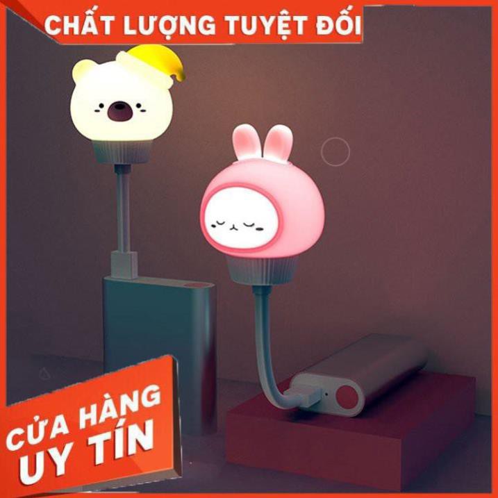 [Loại 1 tốt nhất] Đèn ngủ cảm ứng chạm tay, đèn ngủ cute có điều khiển từ xa cổng cắm USB