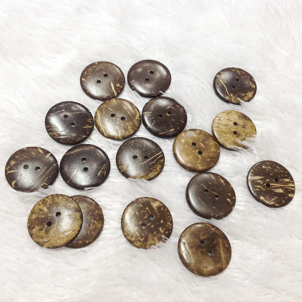 Cúc áo gỗ khuy nút dạ khoác size 2.5cm