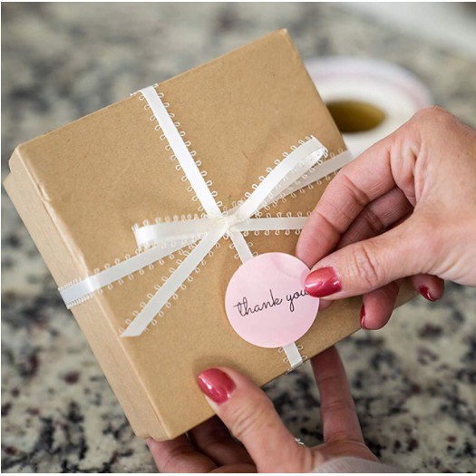 Cuộn Set 500 Sticker Nhãn Dán &quot;Thank You&quot; - Văn Phòng Phẩm Sáng Tạo