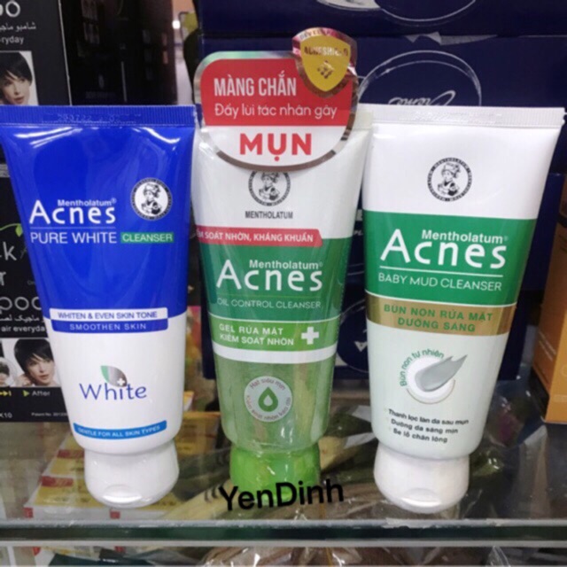 Gel rửa mặt kiểm soát nhờn Acnes Mentholatum (100g)