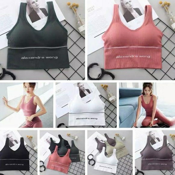 Áo Bra Nữ Thể Thao Tập Gym Yoga Dáng Croptop 2 Dây Body Cao Cấp Có Mút Đệm Ngực FreeSize Dưới 58kg