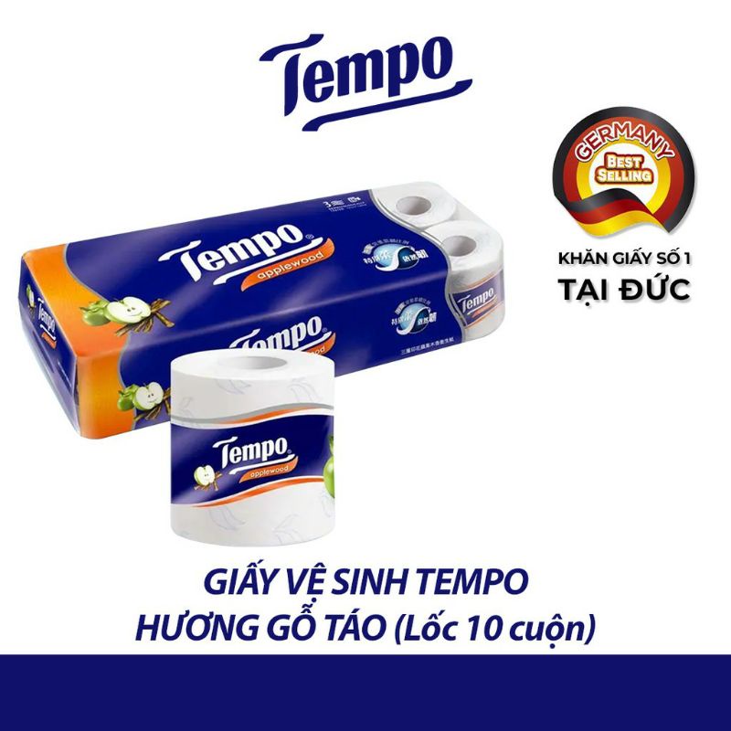 ( Mua 2+1)Giấy Vệ Sinh Tempo Cao Cấp (10 Cu ộn) tặng 1 bịch càphe or bịch yến mạch ngẩu nhiên