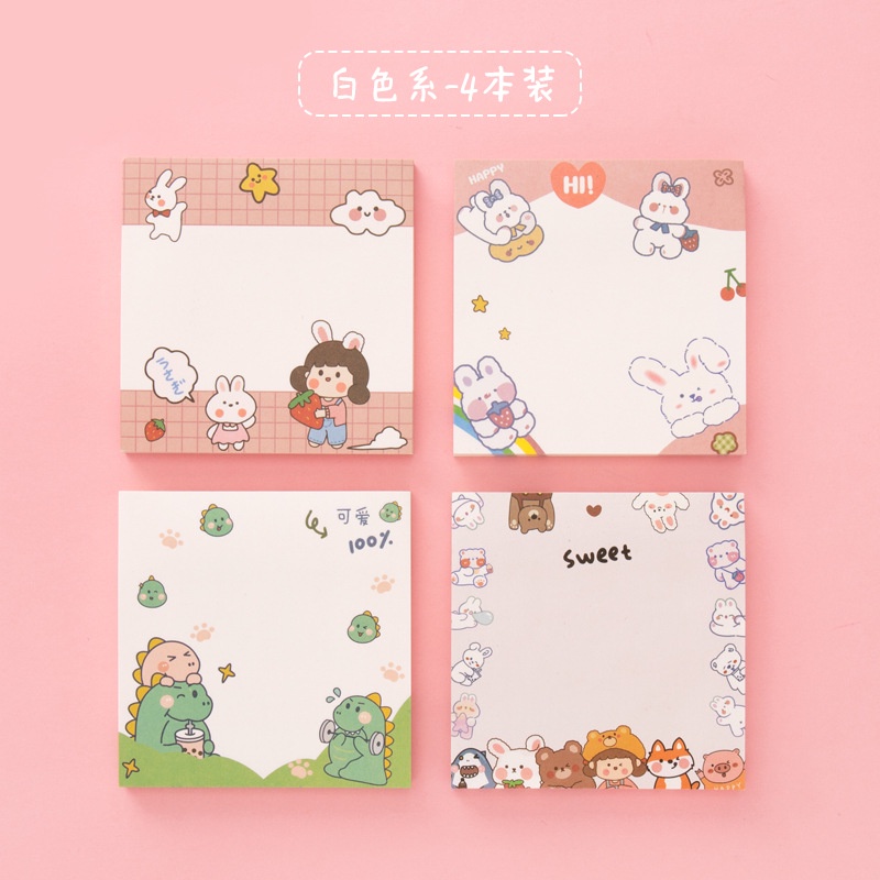 Sổ giấy dán ghi chú RUIXIANG in hoạt hình màu gradient sáng tạo