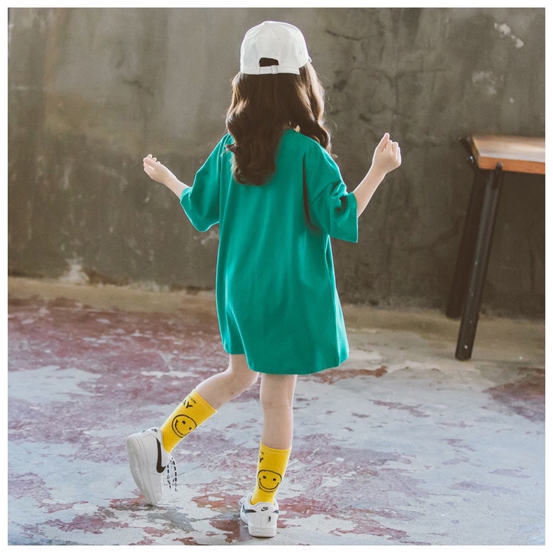 Đầm Thun Cotton Tay Ngắn Dáng Rộng Thời Trang Mùa Hè Cho Bé Gái Từ 3 Đến 4 Đến 5-6 Đến 7 Đến 8 Đến 9 Đến 10 Đến 11-12 Tuổi 2022