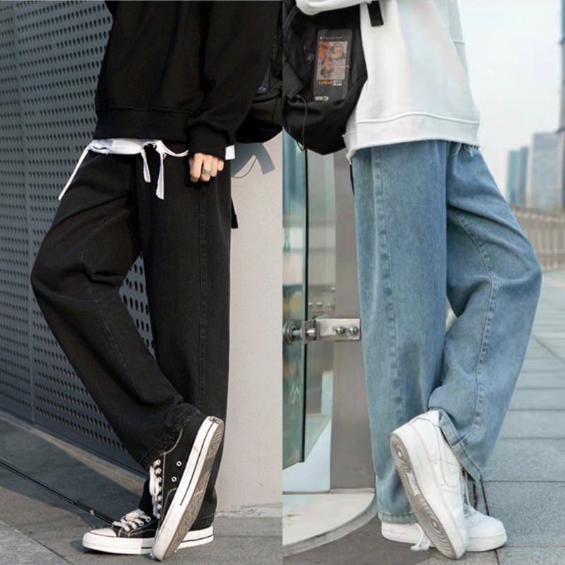 Quần jean baggy nam dáng suông rộng SR01 kiểu dáng Hàn Quốc 2021 - Hàng mới về