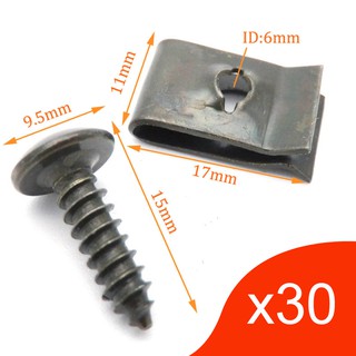 Bộ 30 Đinh Vít Nhựa Và Kẹp Nhựa Cho Xe Máy / Xe Scooter Yamaha Lc135