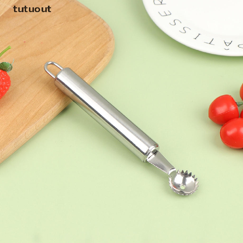 Dụng Cụ Lấy Lõi Dâu Tây / Cà Chua Bằng Thép Không Gỉ Tiện Lợi