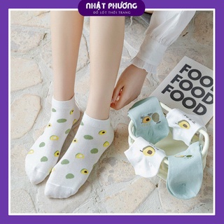 Tất vớ nữ cổ ngắn quả bơ dễ thương