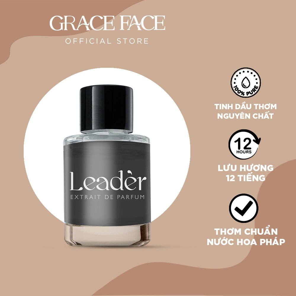 Nước hoa nguyên chất cho nam chính hãng Leader Parfum Grace Face Extrait De Parfum 15ml