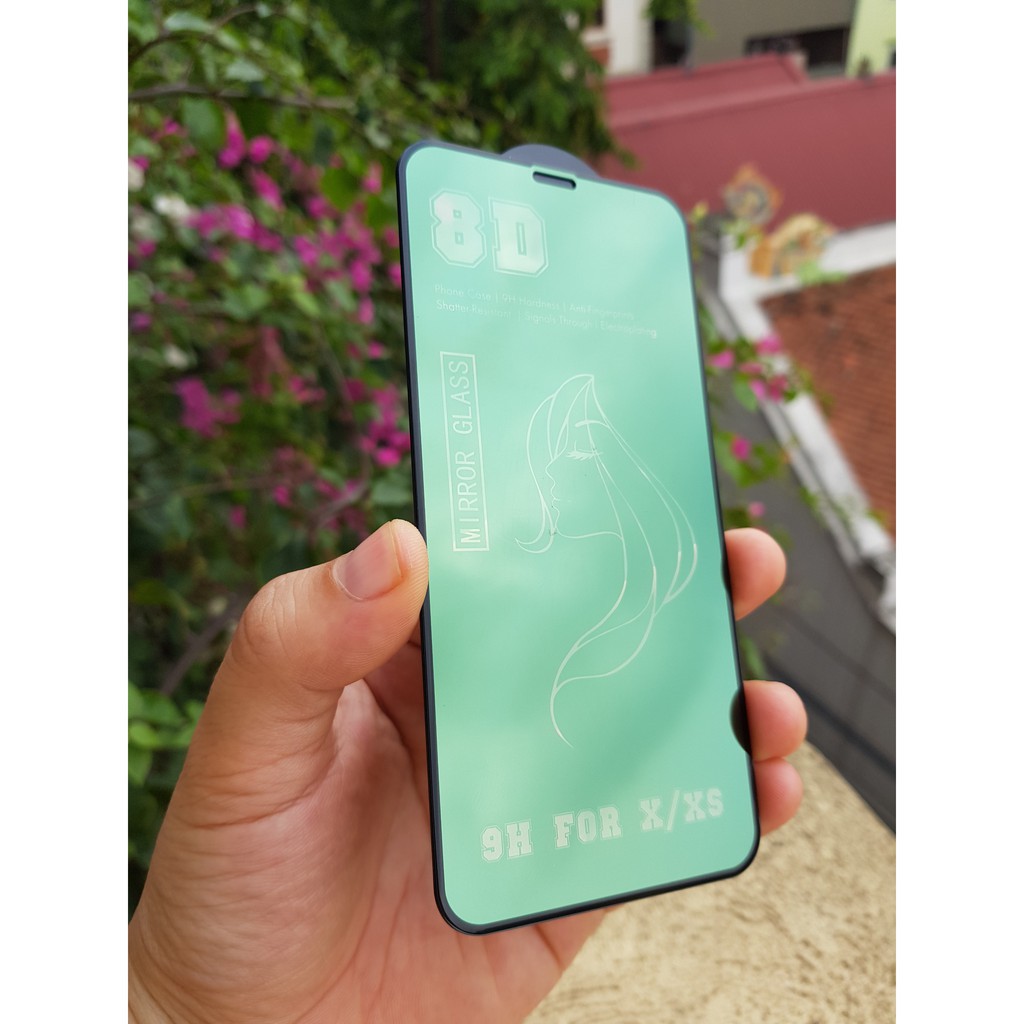 Kính Cường Lực Iphone Tráng Gương Full Màn Cho X/ XS/ XS MAX Chính Hãng